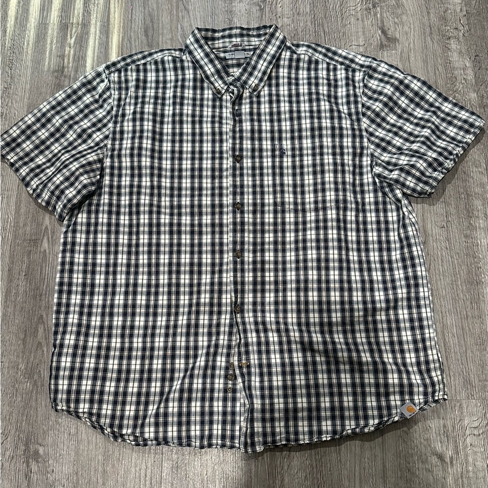 Carhartt Men’s Relaxed Fit Short Sleeve Button-Up Shirt – Size 2XL